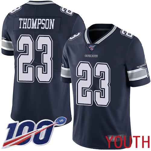 Youth Dallas Cowboys Limited Navy Blue Darian Thompson Home 23 100th Season Vapor Untouchable NFL Jersey